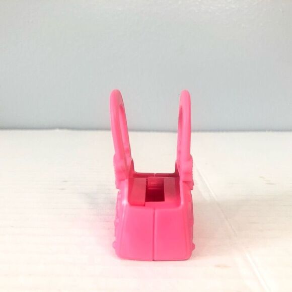 polly pocket pink purse tote bag plastic tote carrier doll accessories 2 inch - Picture 2 of 5
